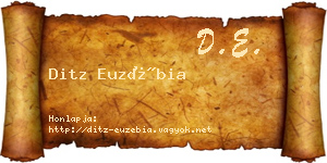 Ditz Euzébia névjegykártya